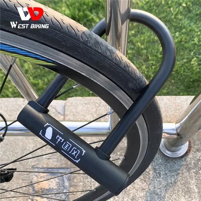 WEST vélo gras vélo U serrure en alliage de Zinc serrure de base de vélo serrure vtt vélo de route m
