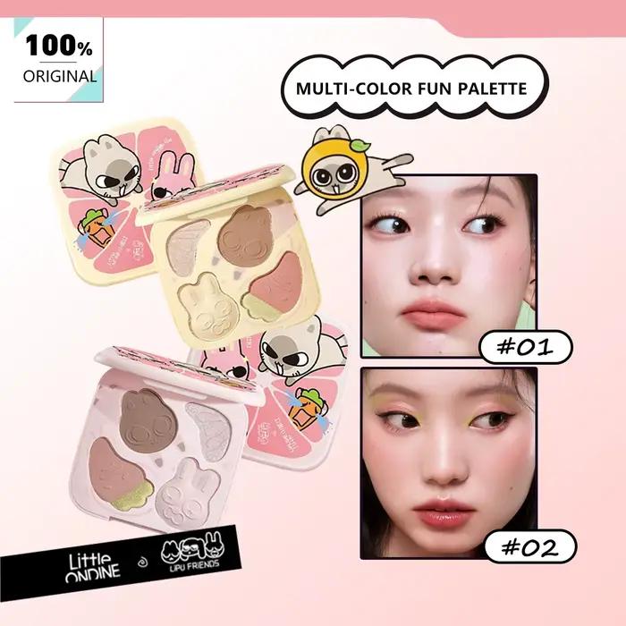 Palette de maquillage multi-couleurs Little ONDINE, maquillage de luxe, faible dispersion des partic