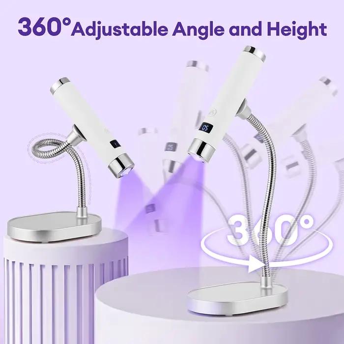 Sèche-ongles Portable UV, lampe à ongles en Gel Rechargeable avec tuyau Flexible, lumière de thérapi