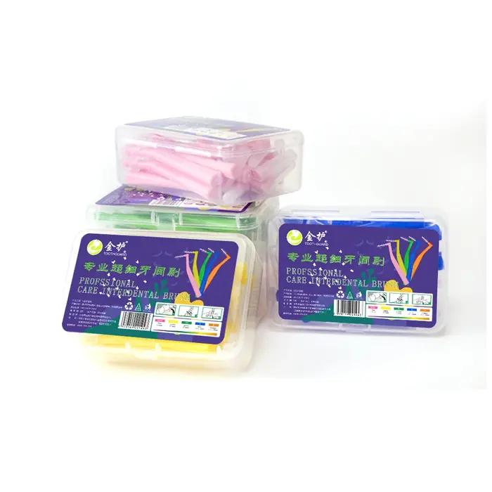 Brosse interdentaire coudée pour appareils orthodontiques, Micro brosse douce pour le nettoyage des