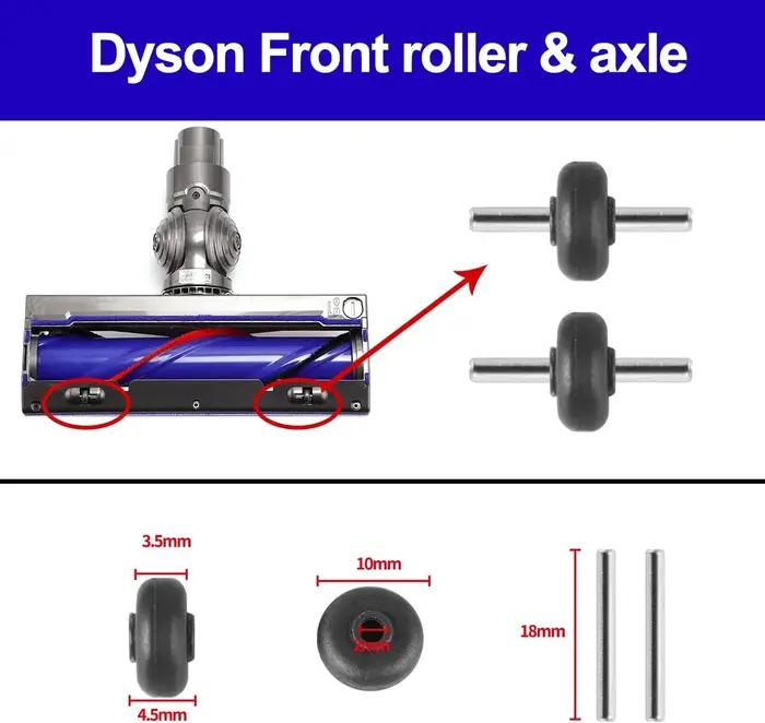 Roues à semelle pour Dyson V6 V7 V8 V10 V11 V15 DC58 DC59 DC62, tête de nettoyage à entraînement Dir