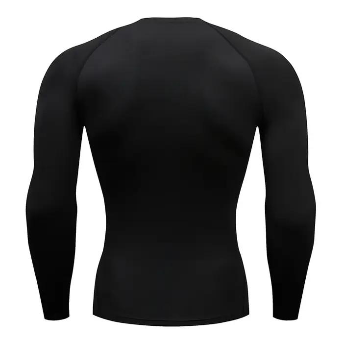 Hommes course Compression T-shirt manches longues Sport t-shirts Gym Fitness sweat mâle Jogging surv