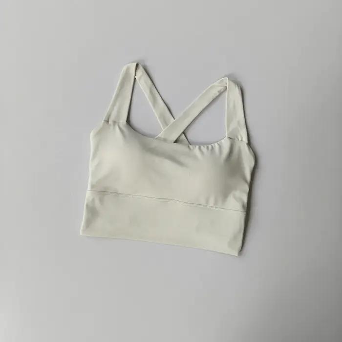 Brassière de sport pour femme à dos croisé, design dos élégant, pour entraînement d'intensité moyenn