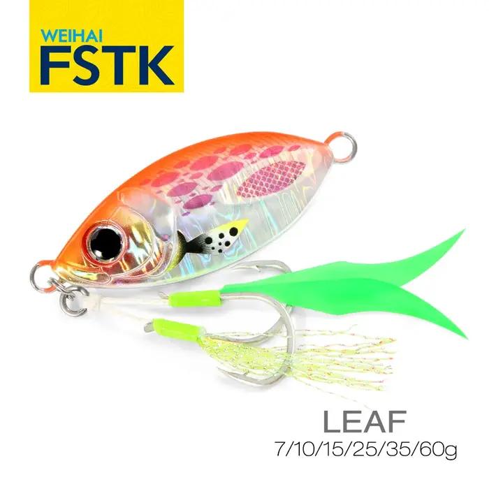 FSTK-Leurre métallique de type cuillère, appât Élidéal pour la pêche à la turlutte lente depuis le r