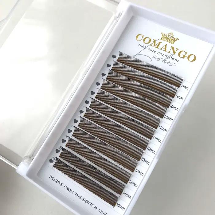 CoMango 5D Brown Russie Volume Spikes Fairy Flora Mink Extension de cils greffe individuel Ventilate