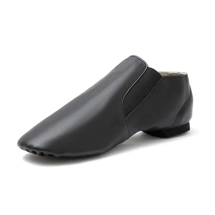 Chaussures de jazz en cuir PU Dynadans pour enfants adultes élasticité latérale danse