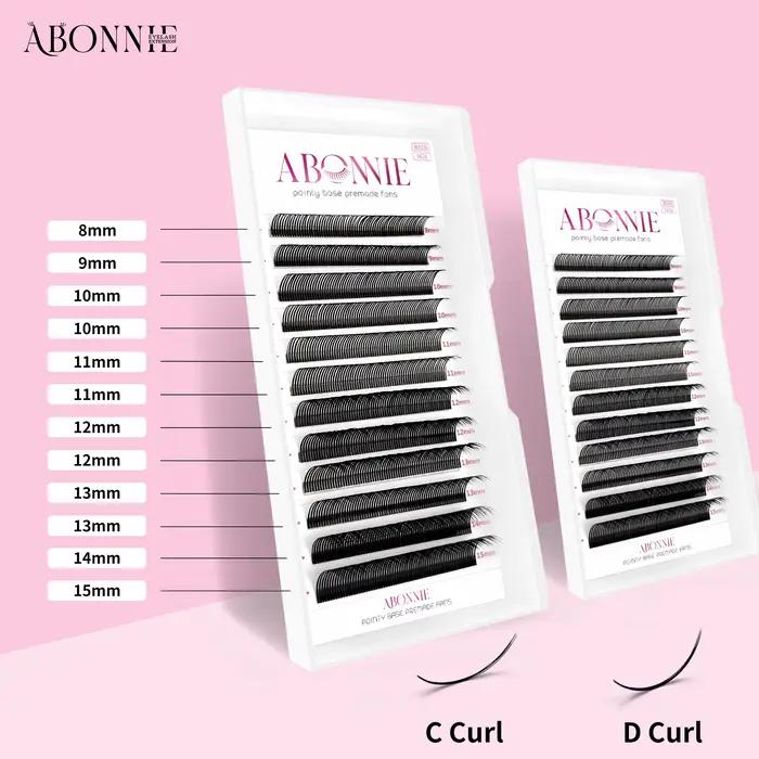 Abonnie Angel Lashes – Extensions de cils individuels pré-faits en forme de fleur 5D, cils effilés p