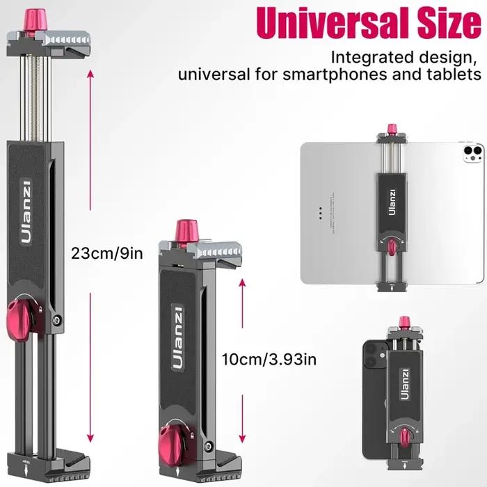 Ulanzi u-pad III – support de téléphone universel en métal pour tablette, pince Arca 1/4, vis de mon