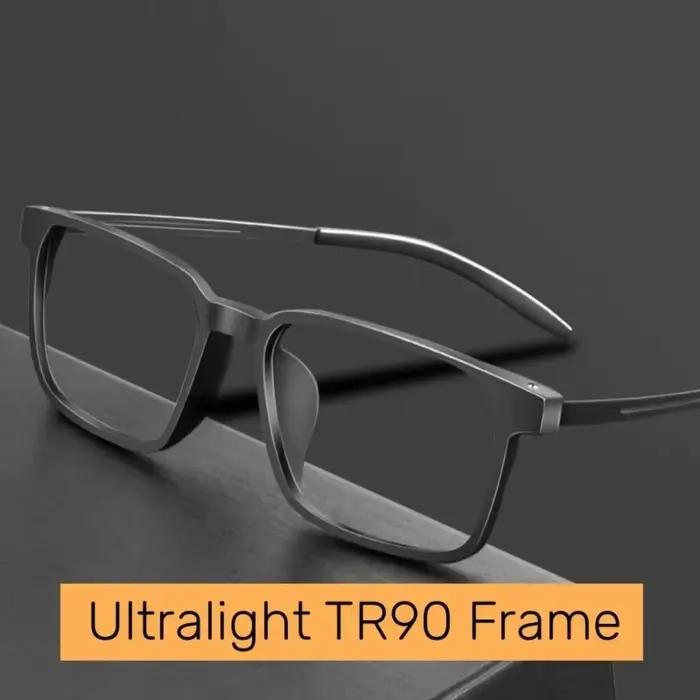Lunettes de lecture anti-lumière bleue en titane pur pour hommes, lunettes de presbytie, dioptrie +
