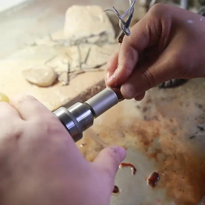 Tête de meulage de perles de 3 à 36mm, 1 pièce, roue de polissage en forme de boule d'ambre de Jade