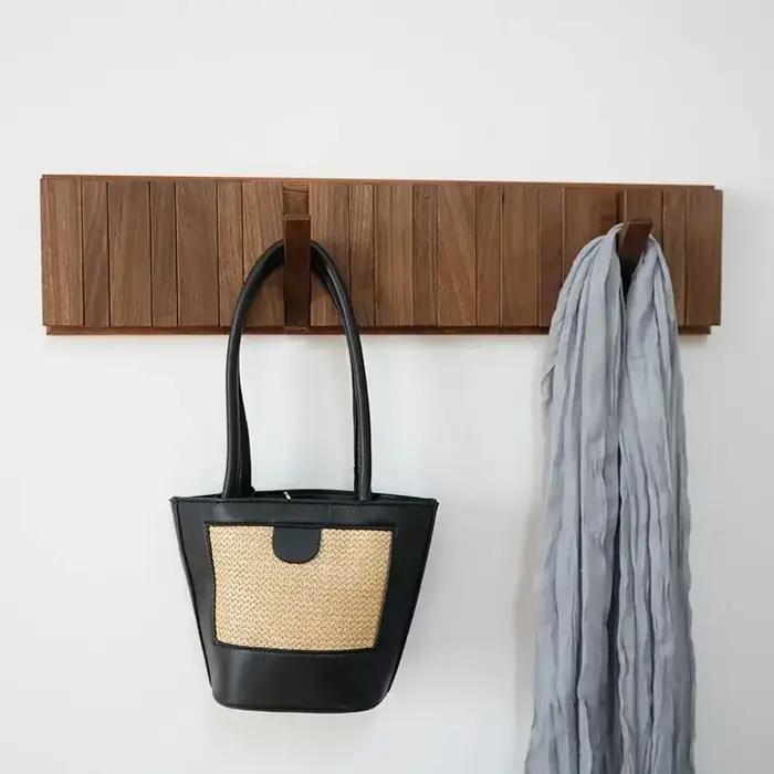 Brochure murale T1 avec crochet, porte-vêtements nordiques, piano prédire, étagères à manteaux, cint