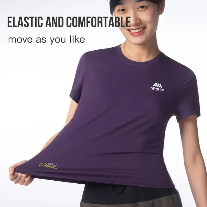 AONIJIE FW6231 femmes séchage rapide sport T-shirt sport en plein air respirant course Fitness sécha