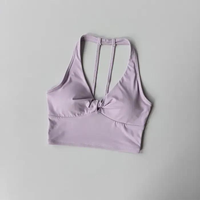 Soutien-gorge de sport respirant et à séchage rapide pour femme, anti-choc, push-up, idéal pour le y