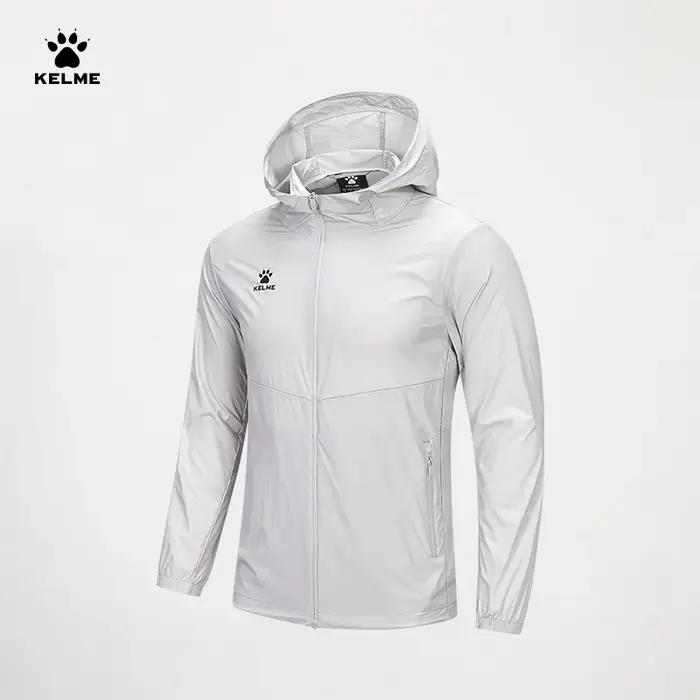 Kelme veste de course pour hommes imperméable à capuche mince course en plein air veste coupe-vent F