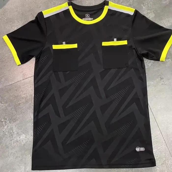 Kits de Football 2025, uniformes d'arbitre pour hommes, maillots de Football, chemises avec poches,