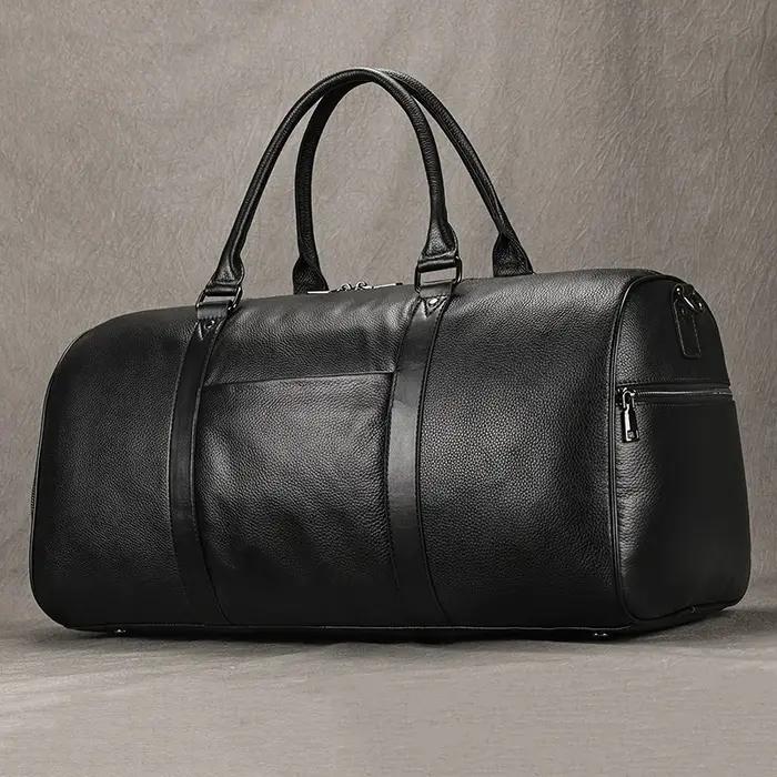 Sac de voyage en cuir de nouveau design à la mode, sac de sport en peau de vache souple, sac de voya