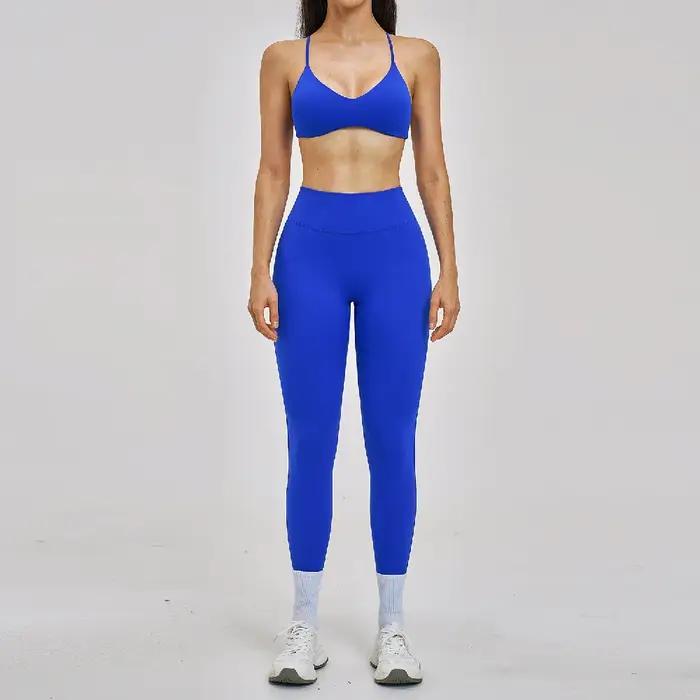Ensemble de survêtement 2 pièces pour femme, tenue de yoga, vêtements de sport, leggings taille haut