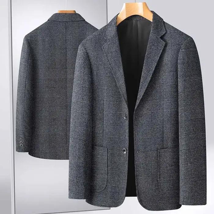 Blazer décontracté pour homme, coupe ample, 13 couleurs, veste de costume à carreaux toutes saisons