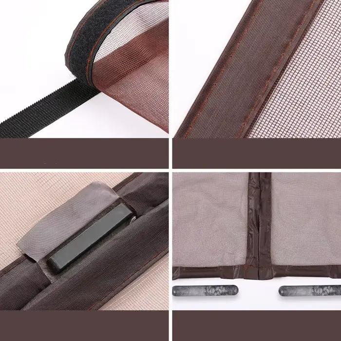Rideau de porte magnétique Anti-moustique, filet de Protection contre les mouches, ressort magnétiqu