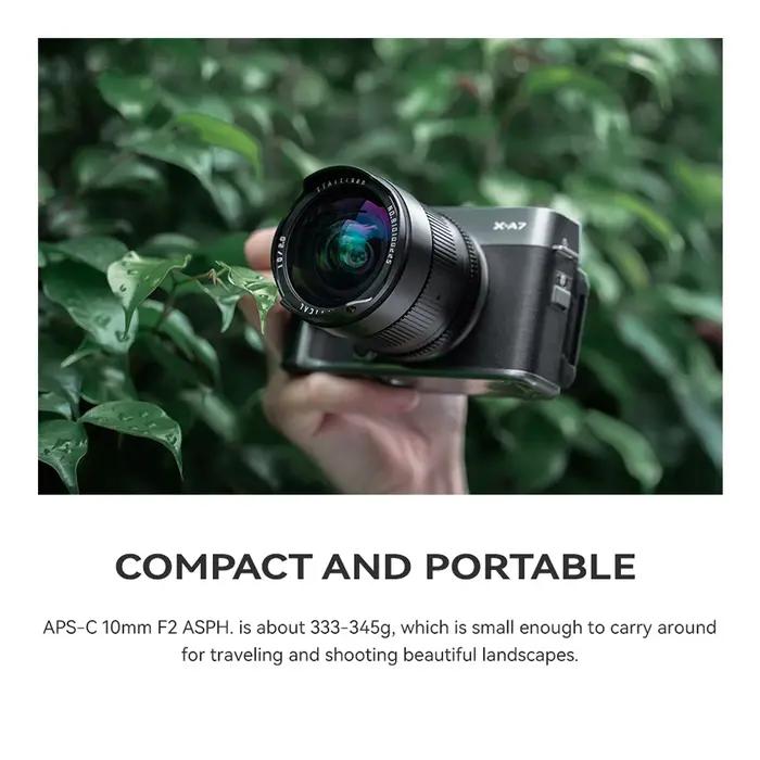TTArtisan APS-C 10mm F2 ASPH 105 ° Objectif ultra grand angle pour appareil photo photographie Son