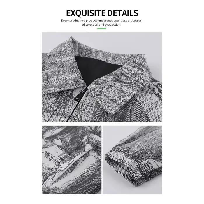 Automne hommes veste surdimensionné peinture impression Couples mince vestes décontractée mâle femme
