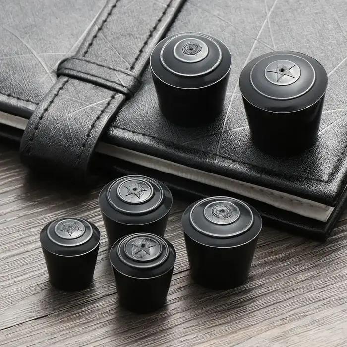 Couvre-pieds ronds noirs en caoutchouc PVC pour meubles, protection de l'environnement, table et cha