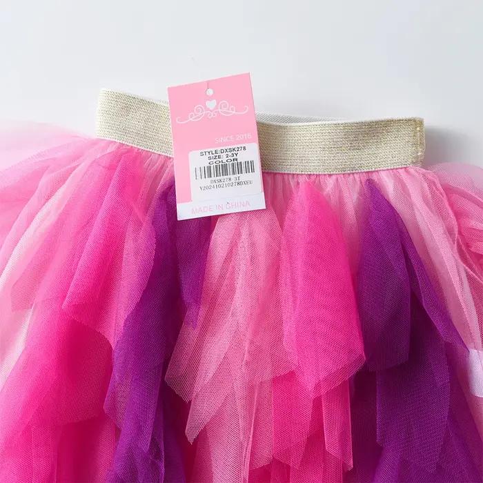 VIKITA filles gâteau jupes enfants maille irrégulière Tulle couches Tutu jupe filles fête d'annivers