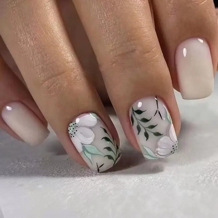 Faux ongles français dégradés