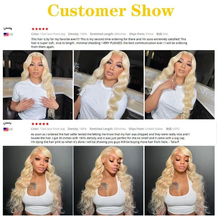 Perruque Lace Front Wig Body Wave Brésilienne Naturelle, Cheveux Humains, Blond 613, 13x4, 13x6, Tra