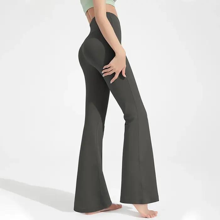 Pantalon yoga femme taille haute nu - Fitness levage hanche cloche élastique astronomique