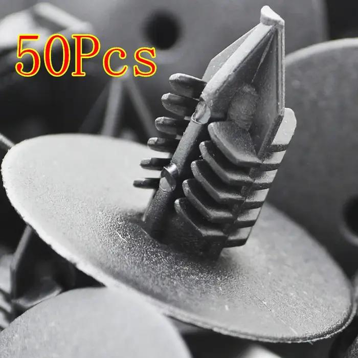 50 pièces 10mm Rivets en plastique attaches porte garde-boue pare-chocs couverture punaise Clips Cli