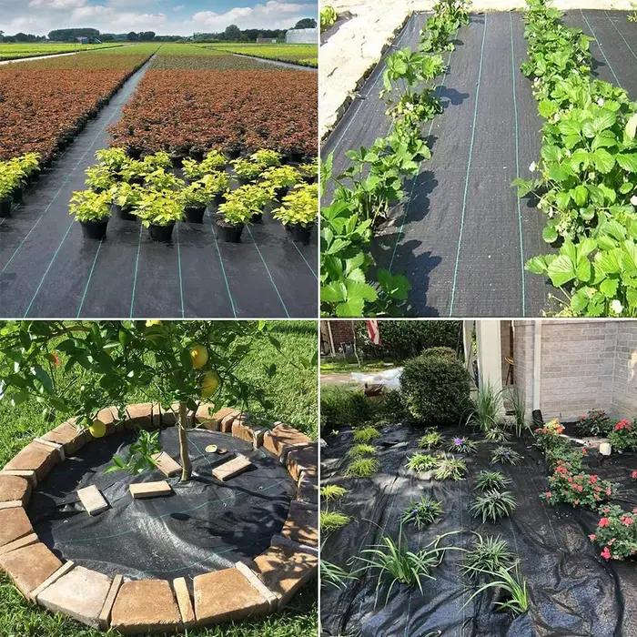 Tissu paysage noir Rap-Duty, barrière commerciale contre les mauvaises herbes, Pro, 5 pi x 100 pi