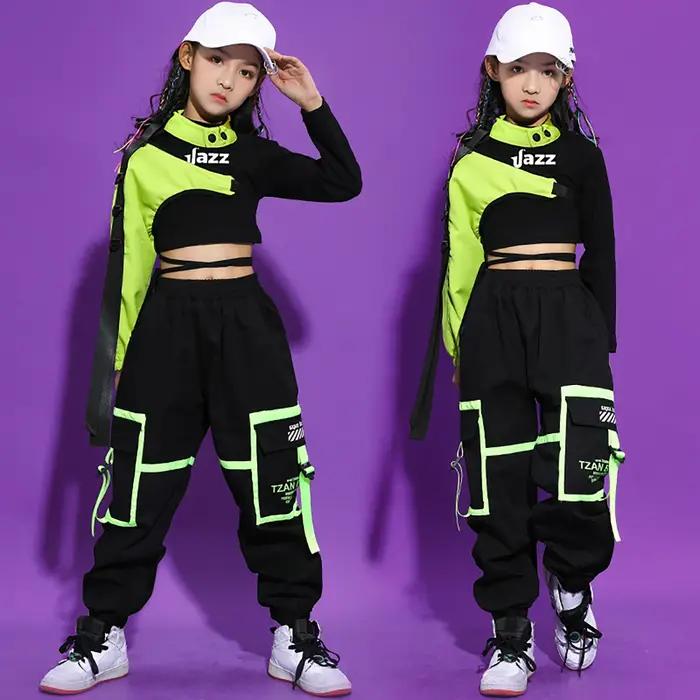 LOLANTA-Ensemble haut court et pantalon cargo pour filles, vêtements de danse hip hop, tenues active
