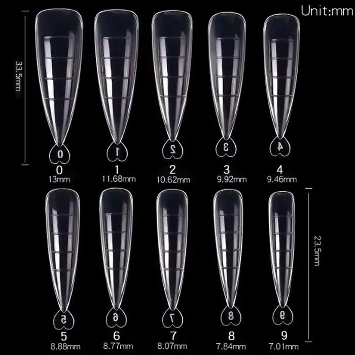 100 pièces/boîte ongles conseils ensemble complet acrylique faux doigt UV Gel vernis rapide faux ong