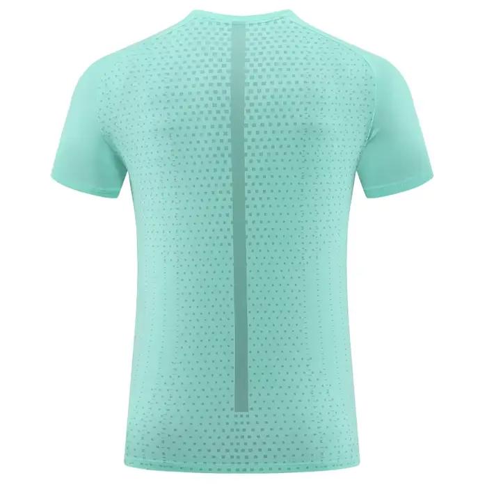 Chemise de sport Imprimer mode course décontractée en plein air respirante entraînement manches courtes nylon pour femmes et hommes sorties randonnées casual