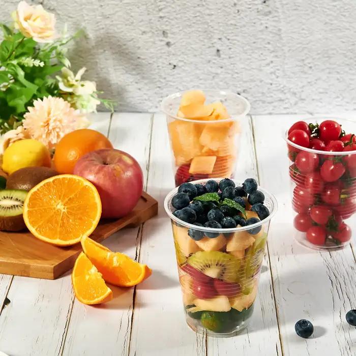 Gobelets en plastique transparent jetables, 50/100 pièces, pique-nique en plein air, cuisine d'anniv