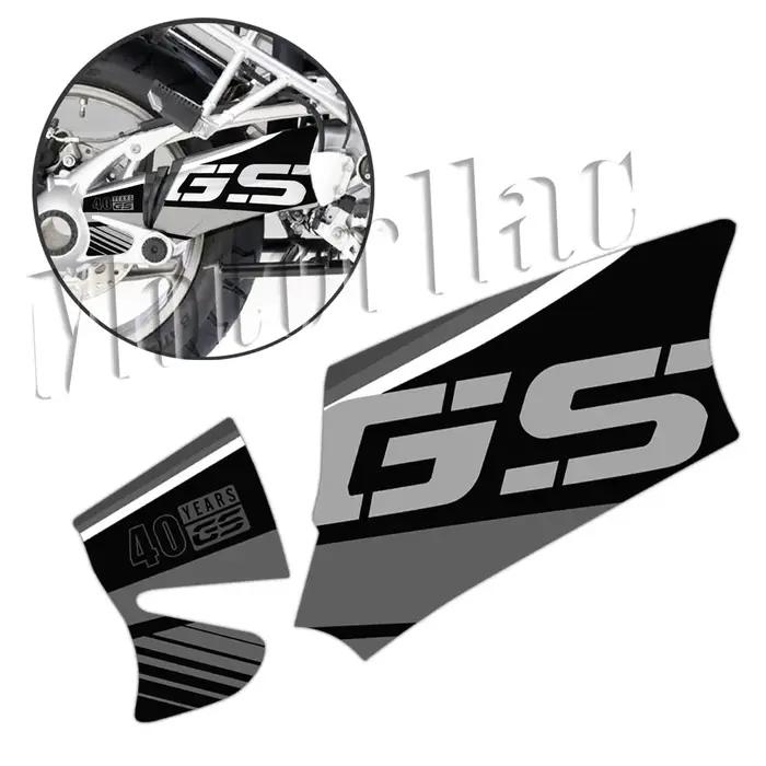 Autocollant de bras oscillant de moto 3M Triple noir 40 ans GS, autocollant d'arbre rotatif pour R12