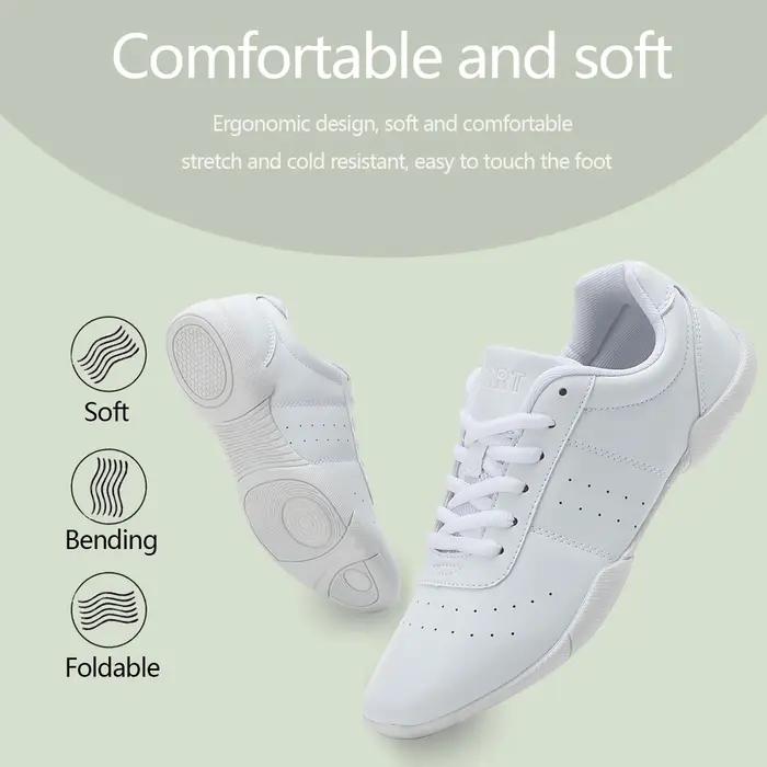 Chaussures de cheerleading blanches pour filles et femmes, baskets de danse antidérapantes et confor
