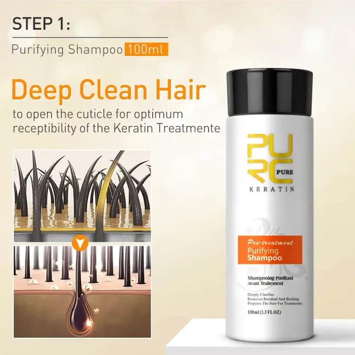 PURC – ensemble de shampooing à la kératine brésilienne, 1000ML, 0%, 5%, 8%, 12%, lissage, réparatio