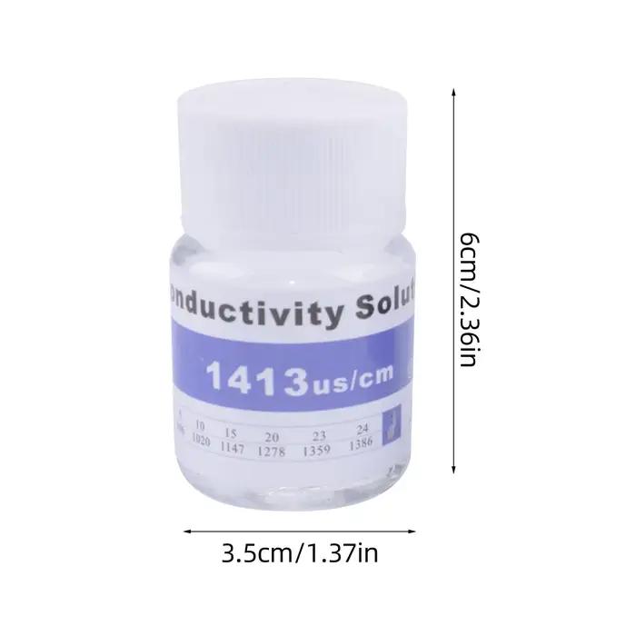 Solution d'étalonnage pour testeurs EC TDS, réutilisable, 25ml, aster us/cm, 1413us/cm, 12.88 ms/cm,
