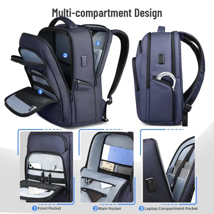 Sac à dos de voyage d'affaires HK pour hommes, imperméable, sac à dos pour ordinateur portable de 17