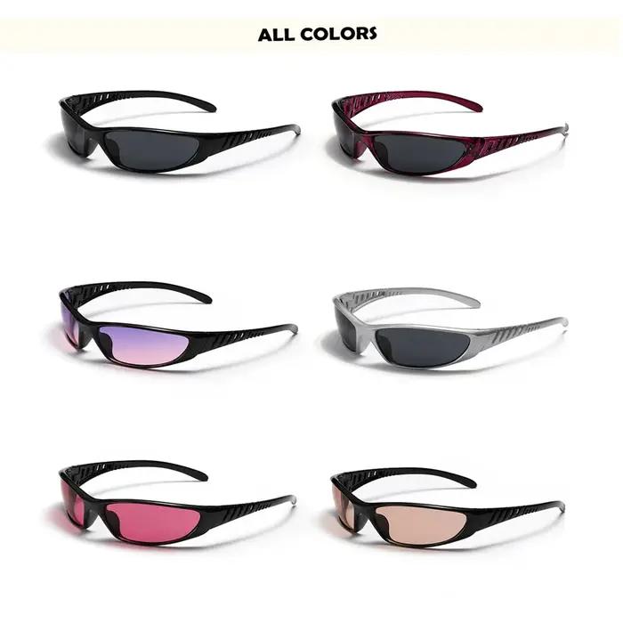 Y2K-Lunettes de soleil vintage pour hommes et femmes, lunettes punk, lunettes de soleil de sport, nu