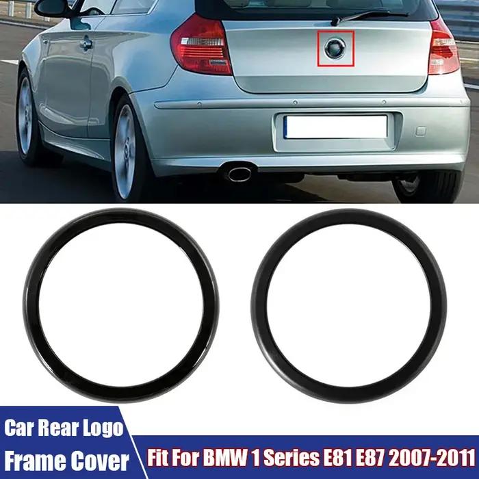 Garniture de décoration cadre de logo arrière hayon voiture noir mat brillant pour BMW série 1 E81 E87 occasions spéciales