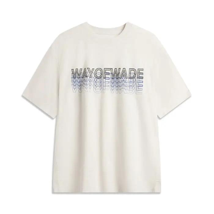 Li-Ning T-shirt Wade pour homme AT DRY FREEZE 64% coton 36% polyester coupe régulière col rond LiNin