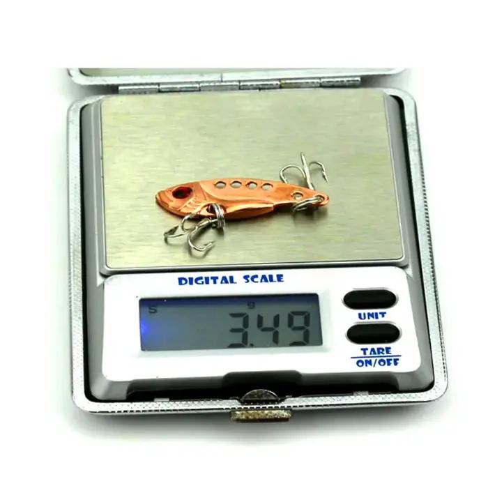 1 pièces 3.5 cm 3.5g cuillère en métal Wobbler leurre de pêche basse triple avec 3 crochets VIB plom