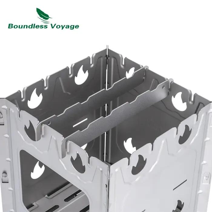 Boundless Voyage-Réchaud de camping en titane, réchaud à bois portable, multi-carburants, adapté pou