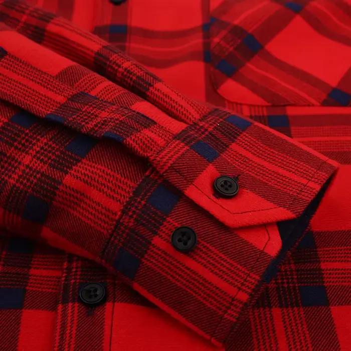 Chemise à manches longues pour hommes, taille américaine, automne hiver, chaud, polaire épaisse, pla