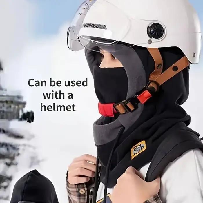 Chapeau chaud d'hiver avec masque et cache-cou 3 en 1, cagoule coupe-vent pour hommes et femmes, cha