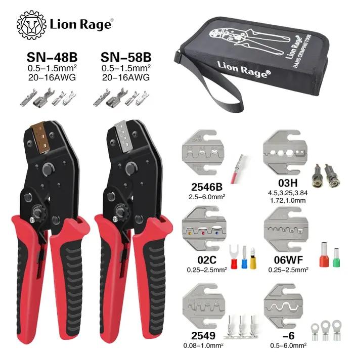 Ensemble d'outils de sertissage, pinces pressées, outils d'électricien, pince de bornes électriques,