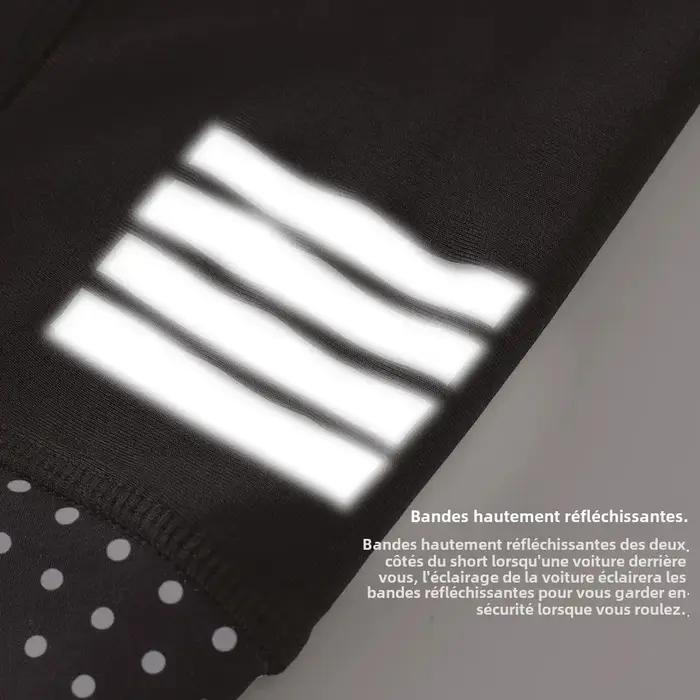KEMALOCE short de cyclisme hommes blanc noir & gris & rouge Gel Pad été vélo Shorts course sur route Compression réfléch